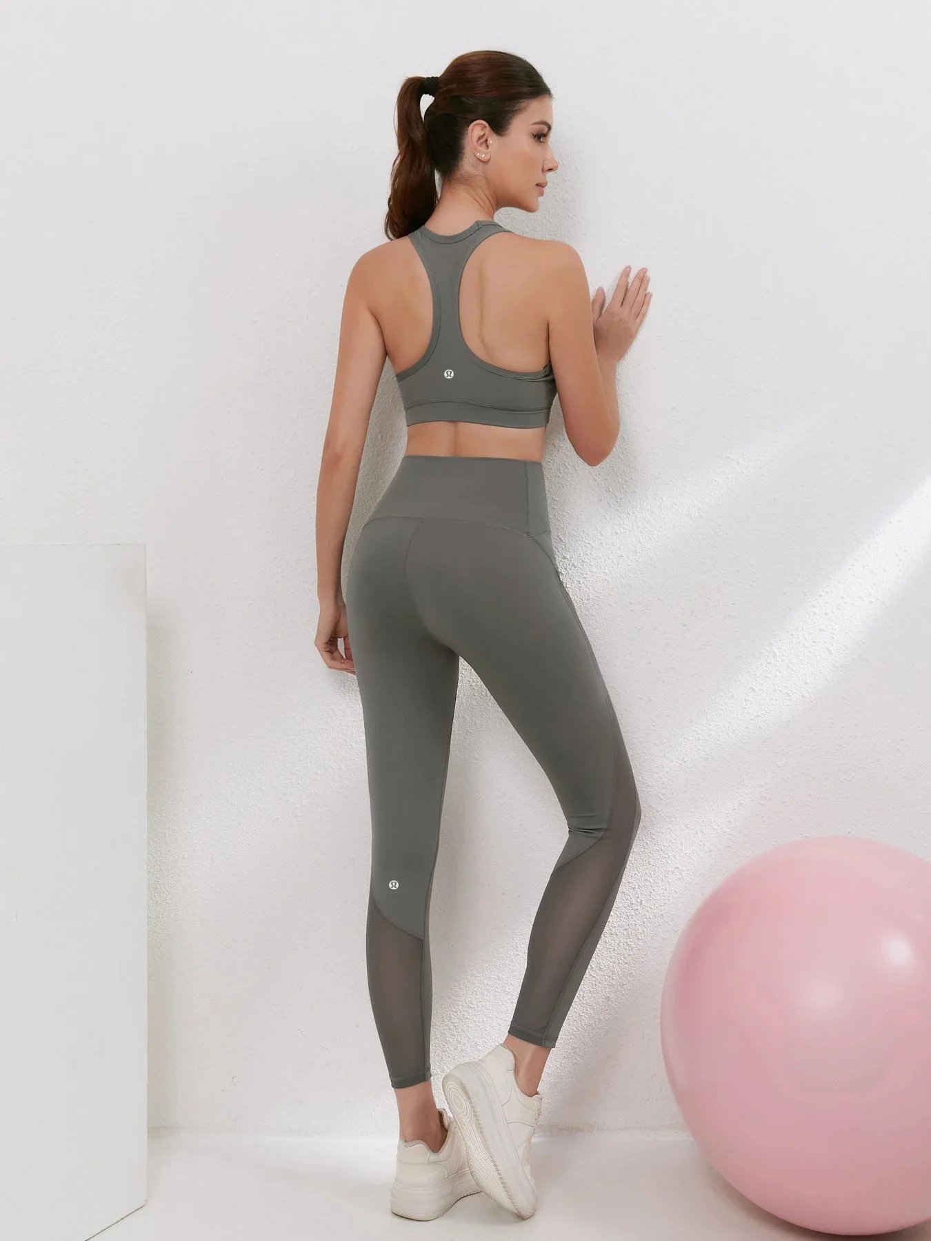 lululemon Matching Sets Racerback Sports Bra and Mesh-Panel Leggings Set image 8