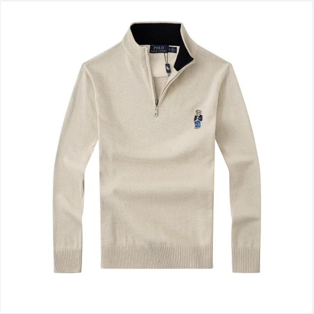 Polo Ralph Lauren Knitwear Quarter-Zip Knit Sweater with Bear Embroidery product detail image 18