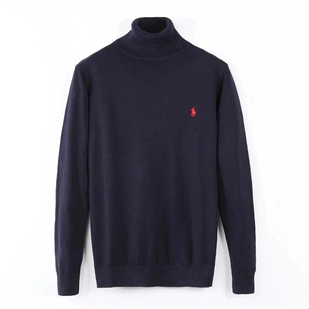 Ralph Lauren Knitwear Embroidered Pony Quarter-Zip Knit Sweater — 17