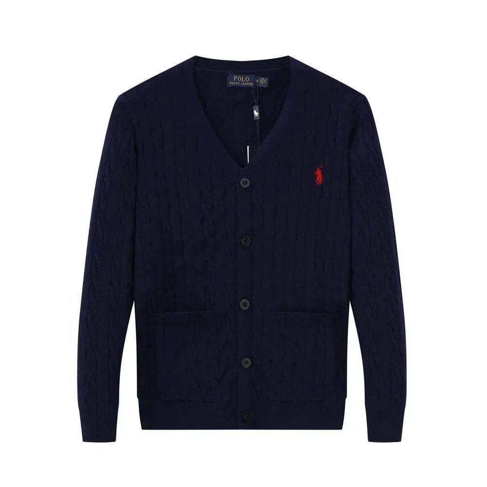 Ralph Lauren Knitwear Embroidered Pony Quarter-Zip Knit Sweater — 20