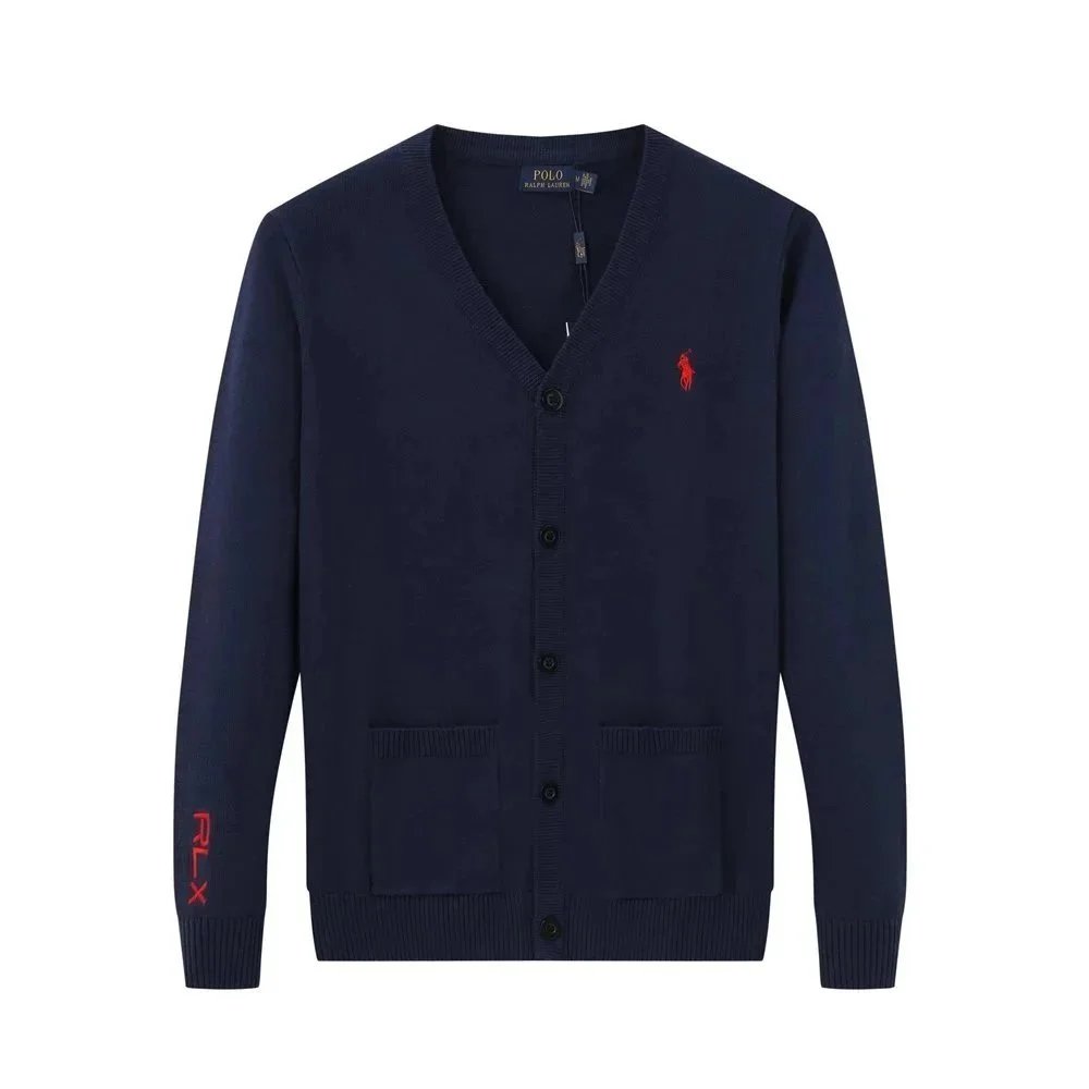 Ralph Lauren Knitwear Embroidered Pony Quarter-Zip Knit Sweater — 24
