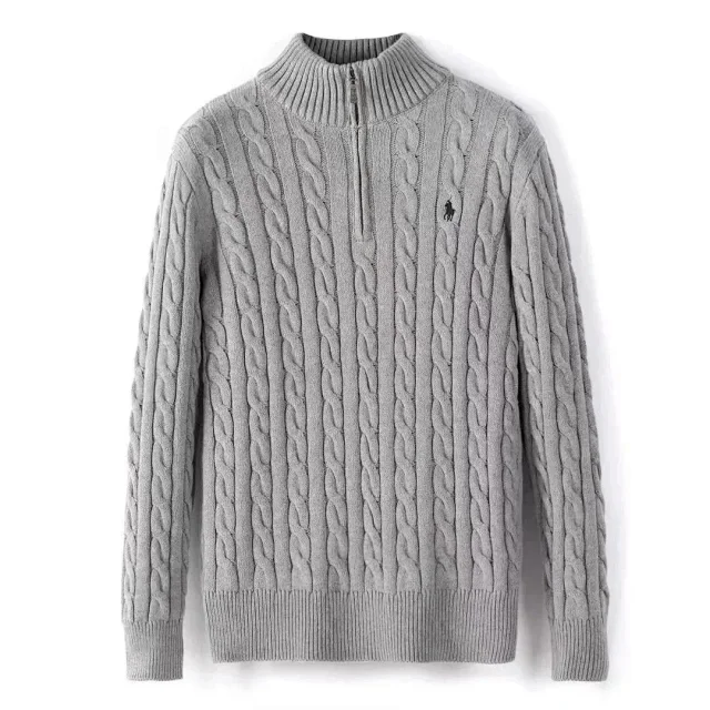 Ralph Lauren Knitwear Embroidered Pony Quarter-Zip Knit Sweater product detail image 22