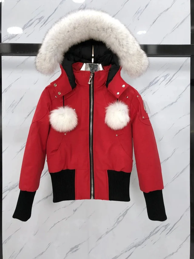 Moose Knuckles Down Jackets Fur-Trim Hooded Bomber product detail image 15