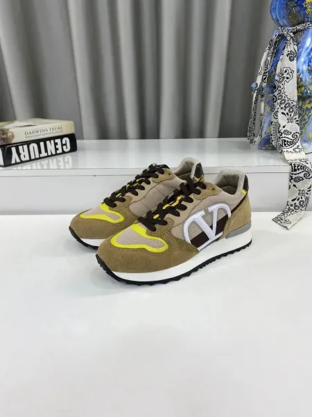 Valentino VLogo Runner Beige Green White Sneakers - 5
