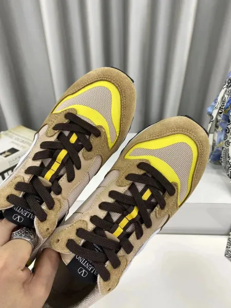 Valentino VLogo Runner Beige Green White Sneakers - 10