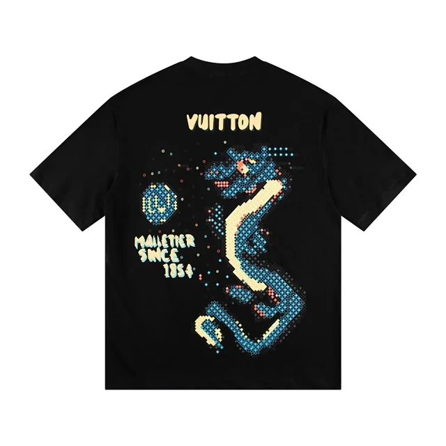 Louis Vuitton T-Shirts Short-Sleeve Graphic Logo Print product detail image 16