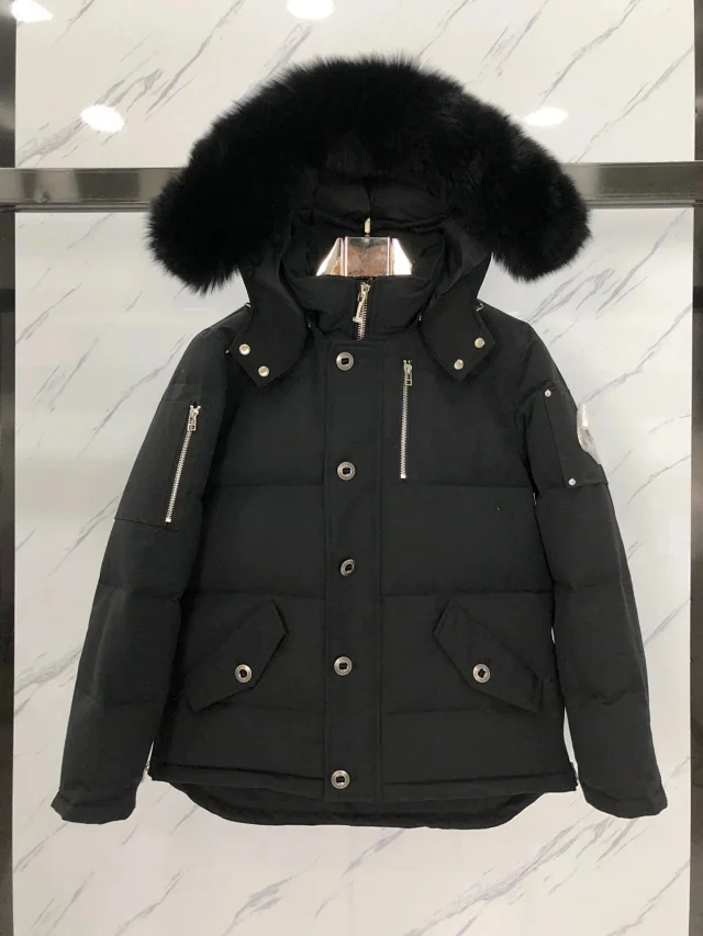 Moose Knuckles Down Jackets Fur-Trim Hooded Bomber product detail image 17