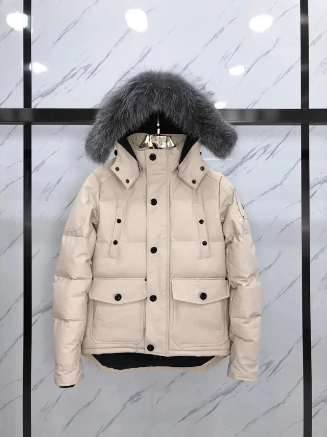Moose Knuckles Down Jackets Fur-Trim Hooded Bomber product detail image 23
