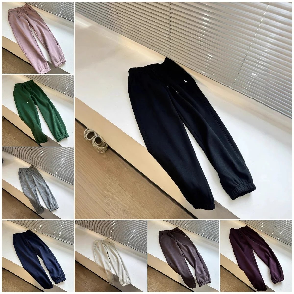 秋冬刺绣小马加绒休闲卫裤P07