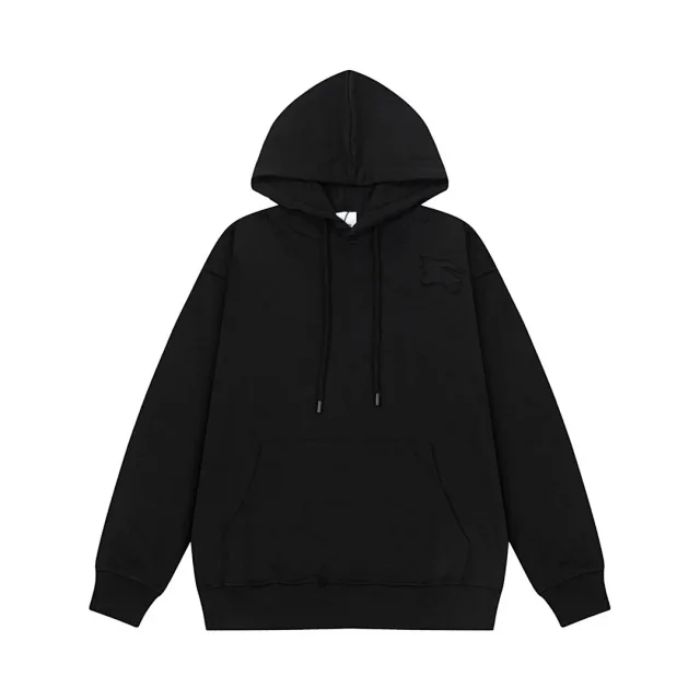 Burberry Hoodies & Sweatshirts Logo-embroidered pullover hoodie with kangaroo pocket product detail image 12