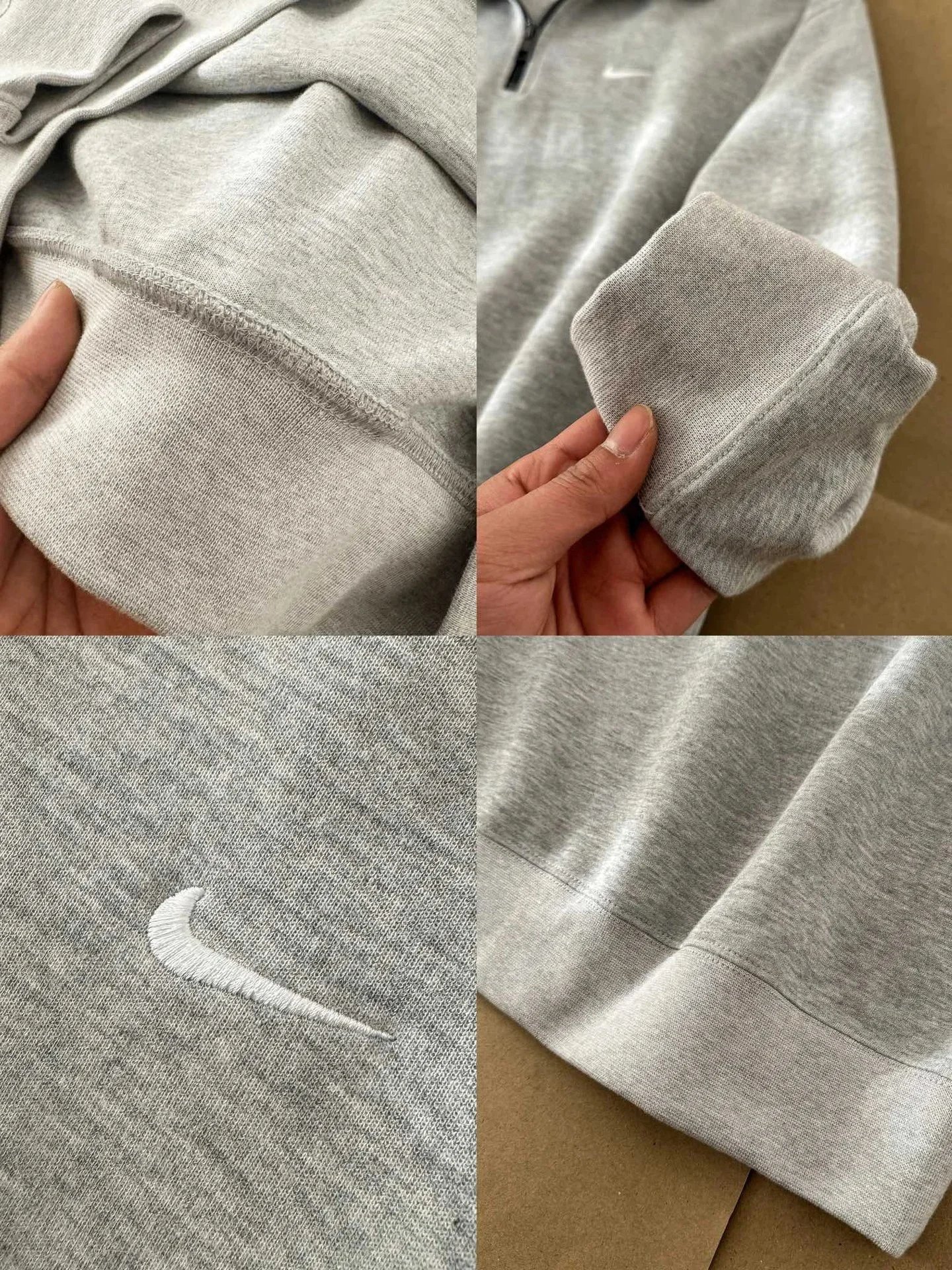Nike Half-Zip Pullover White Sweatshirt Hoodie - 7