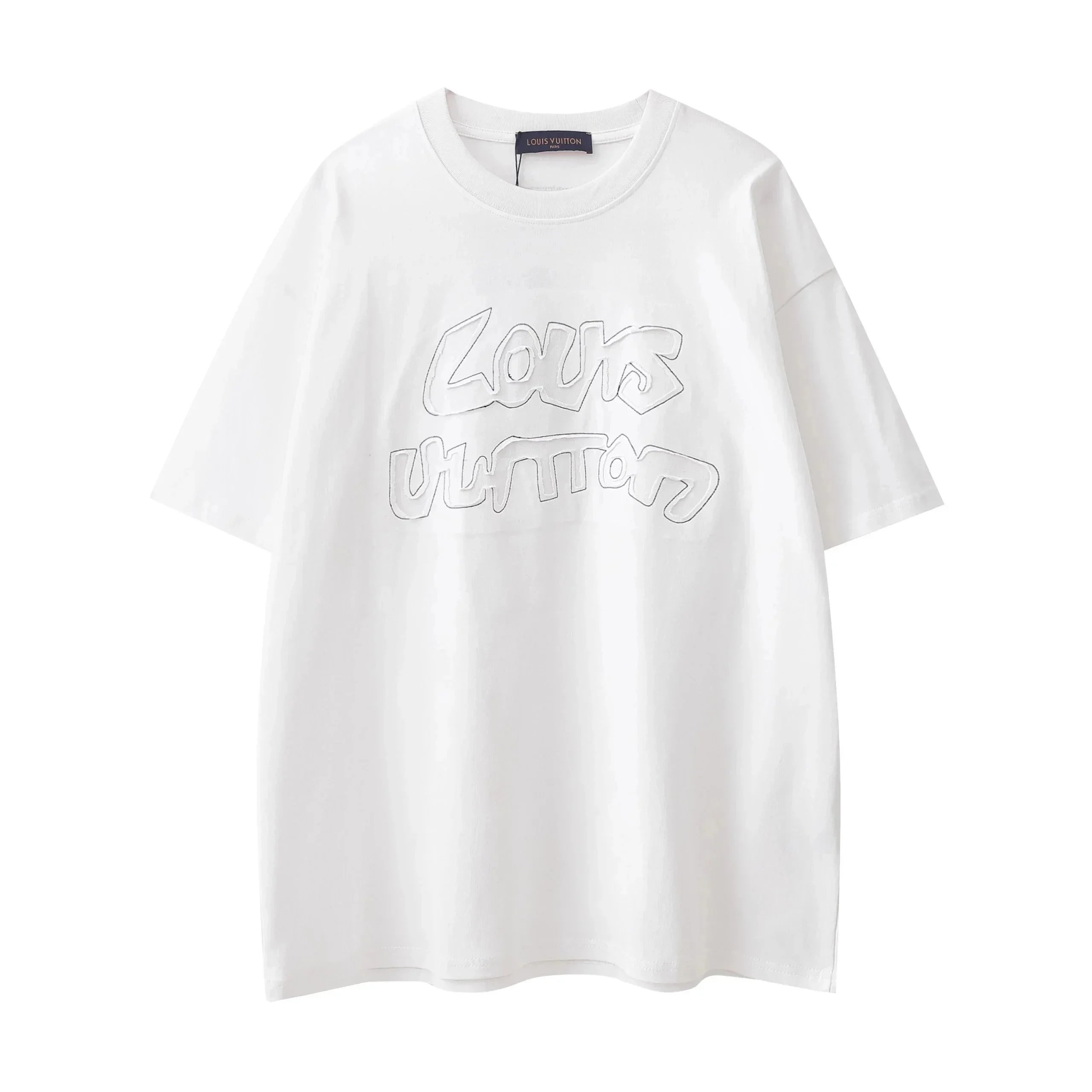Louis Vuitton T-Shirts Short-Sleeve Graphic Logo Print — 29