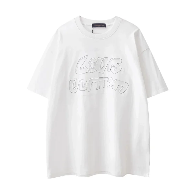 Louis Vuitton T-Shirts Short-Sleeve Graphic Logo Print product detail image 31