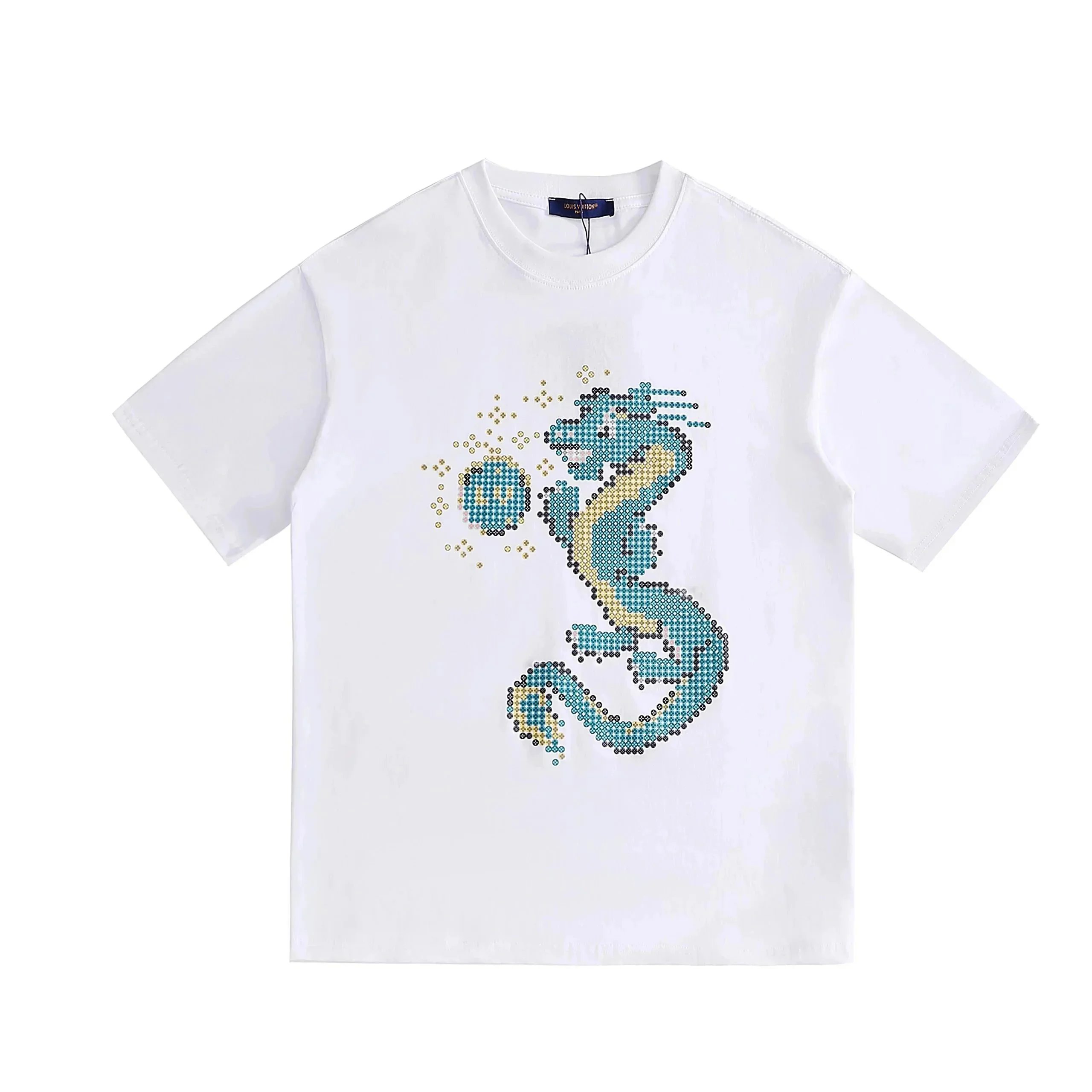 Louis Vuitton T-Shirts Short-Sleeve Graphic Logo Print — 33