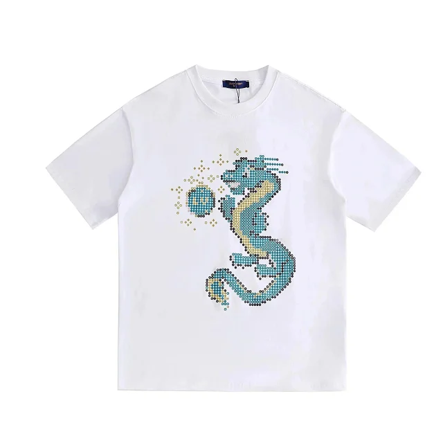 Louis Vuitton T-Shirts Short-Sleeve Graphic Logo Print product detail image 35