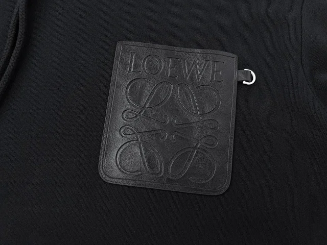 Loewe Hoodies & Sweatshirts Logo-print and leather logo-patch product detail image 7