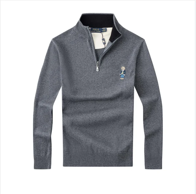 Polo Ralph Lauren Knitwear Quarter-Zip Knit Sweater with Bear Embroidery product detail image 17