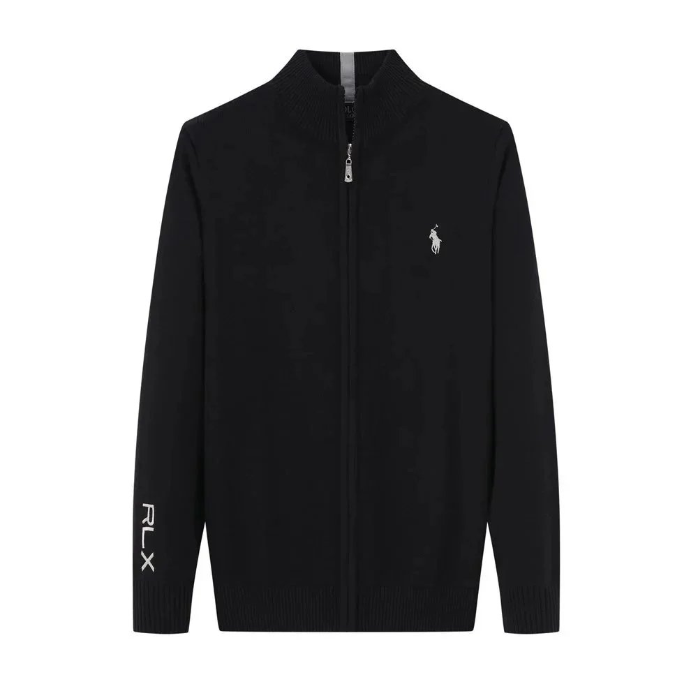Ralph Lauren Knitwear Embroidered Pony Quarter-Zip Knit Sweater — 22
