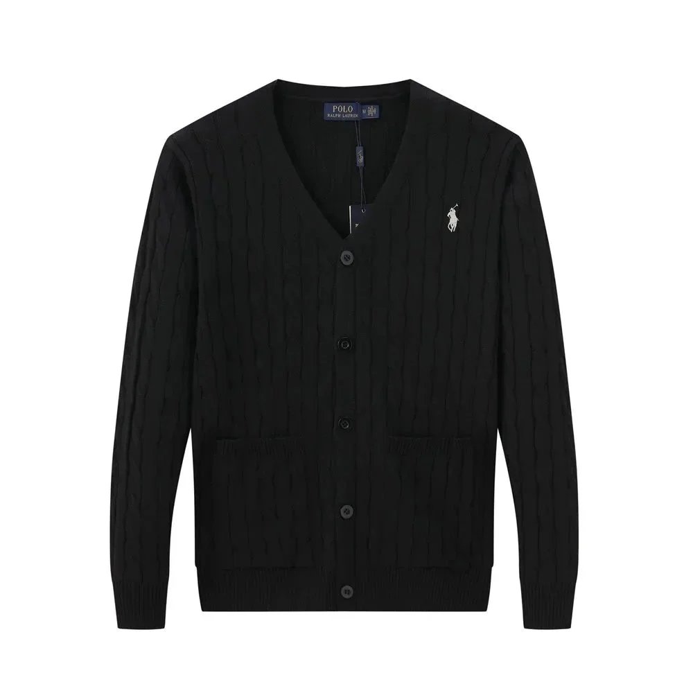 Ralph Lauren Knitwear Embroidered Pony Quarter-Zip Knit Sweater — 18