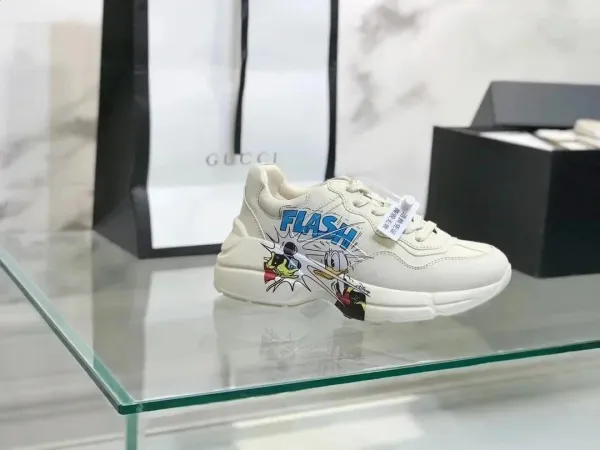 Gucci x Disney Rhyton Doraemon White and Red Sneakers Chunky Sneakers - 19