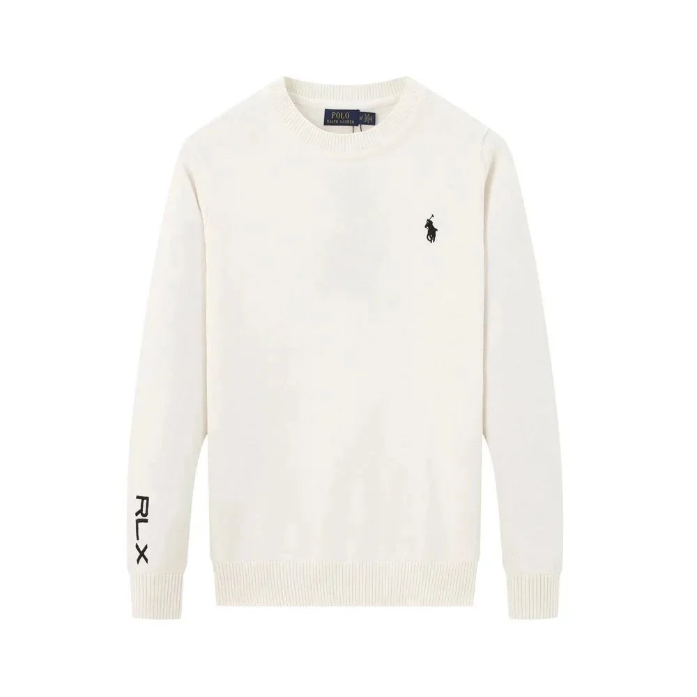 Ralph Lauren Knitwear Embroidered Pony Quarter-Zip Knit Sweater — 29