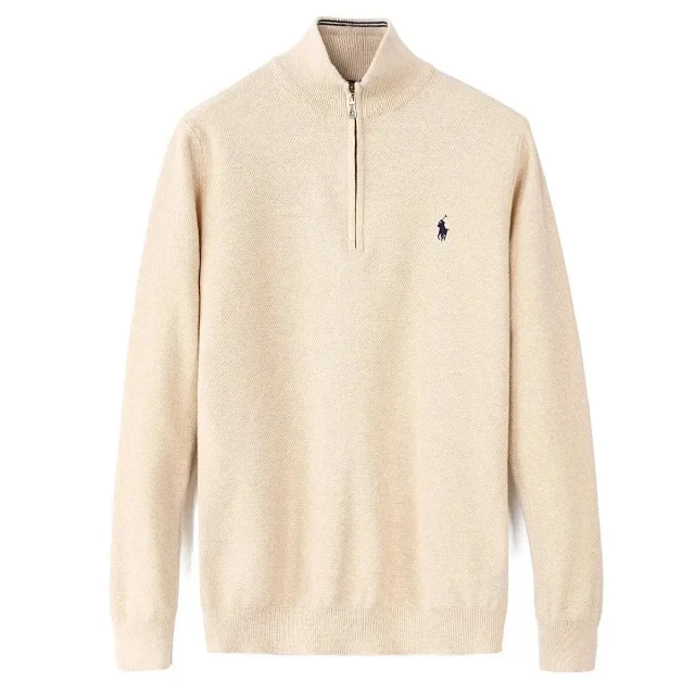 Ralph Lauren Knitwear Embroidered Pony Quarter-Zip Knit Sweater product detail image 15