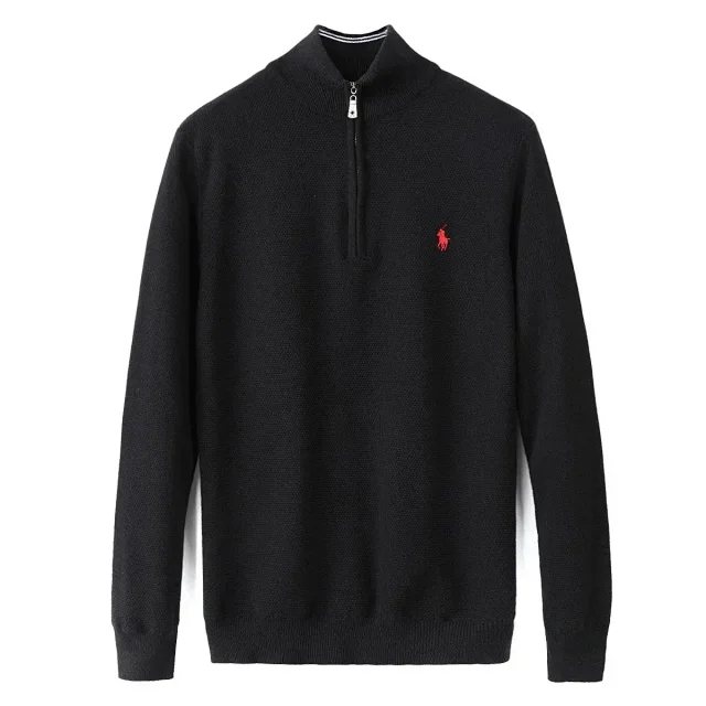 Ralph Lauren Knitwear Embroidered Pony Quarter-Zip Knit Sweater product detail image 16