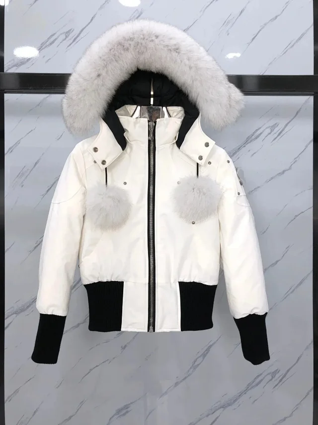 Moose Knuckles Down Jackets Fur-Trim Hooded Bomber product detail image 13