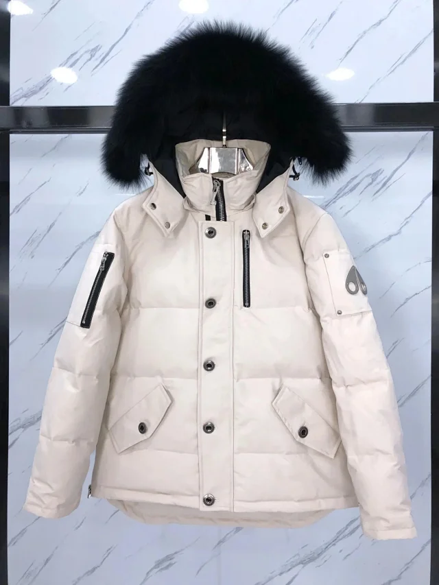 Moose Knuckles Down Jackets Fur-Trim Hooded Bomber product detail image 19