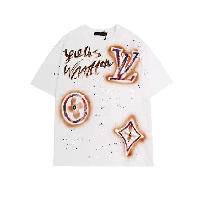 Louis Vuitton T-Shirts Short-Sleeve Graphic Logo Print product detail image 24