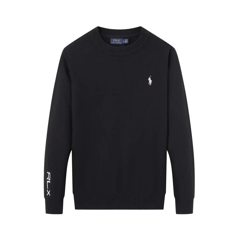 Ralph Lauren Knitwear Embroidered Pony Quarter-Zip Knit Sweater — 28
