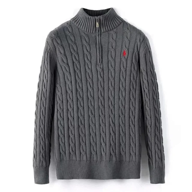 Ralph Lauren Knitwear Embroidered Pony Quarter-Zip Knit Sweater product detail image 21