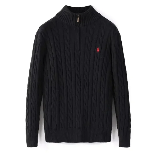 Ralph Lauren Knitwear Embroidered Pony Quarter-Zip Knit Sweater product detail image 23