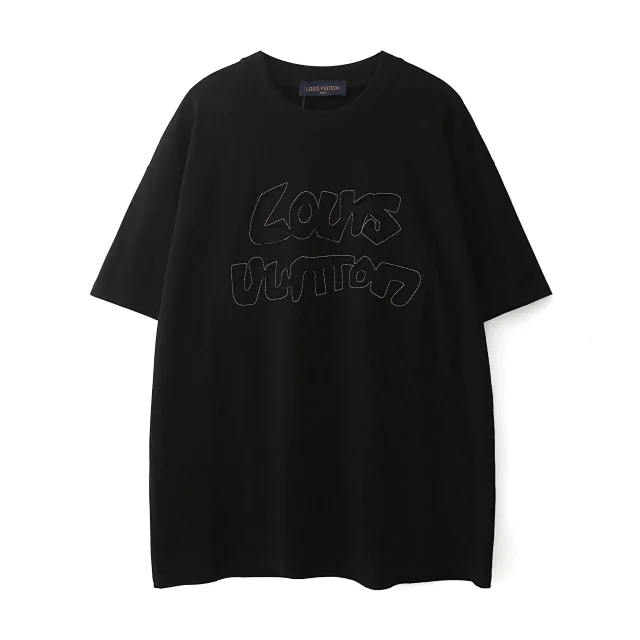 Louis Vuitton T-Shirts Short-Sleeve Graphic Logo Print product detail image 33
