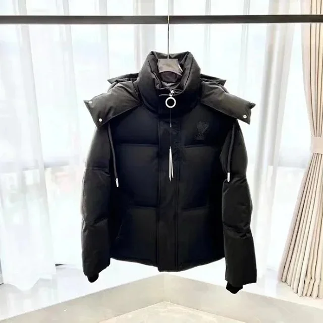AMI Paris Down Jackets Puffer Jacket with Detachable Hood product detail image 2