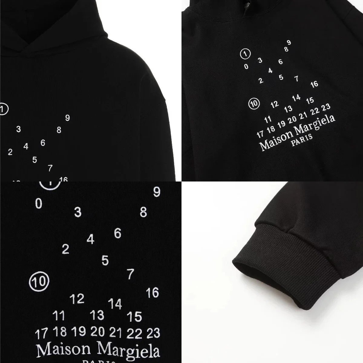 hA. Logo Print Oversized Hoodie Black - 4