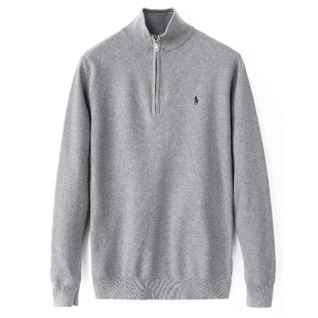 Ralph Lauren Knitwear Embroidered Pony Quarter-Zip Knit Sweater product detail image 18