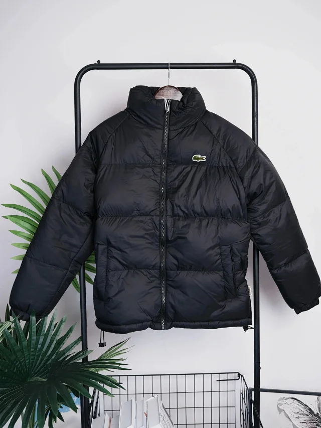 Lacoste Down Jackets Quilted puffer jacket with stand collar product detail image 2
