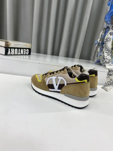 Valentino VLogo Runner Beige Green White Sneakers - 6