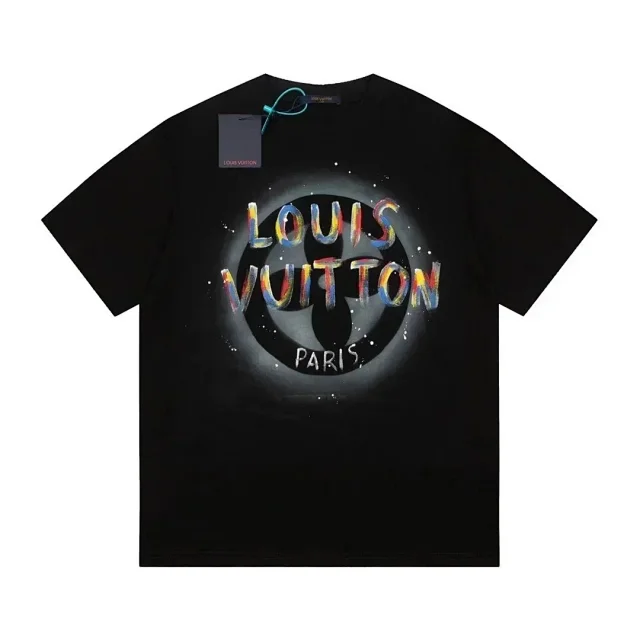 Louis Vuitton T-Shirts Short-Sleeve Graphic Logo Print product detail image 13