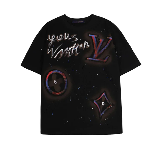 Louis Vuitton T-Shirts Short-Sleeve Graphic Logo Print product detail image 25