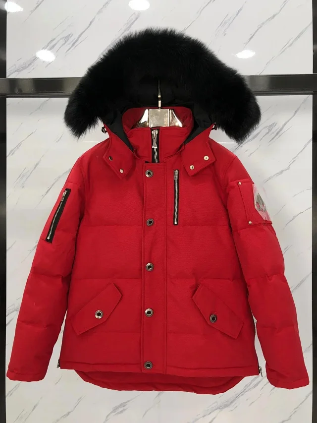 Moose Knuckles Down Jackets Fur-Trim Hooded Bomber product detail image 18