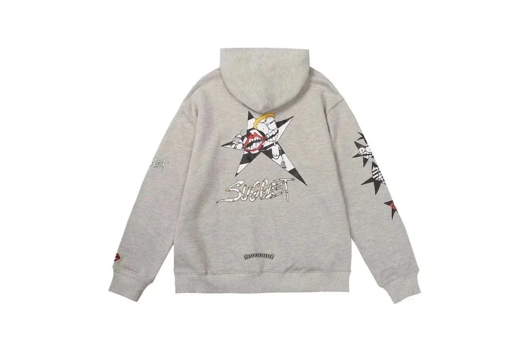 Chrome Hearts Hoodies & Sweatshirts Hooded sweatshirt with cross motif graphic print — ALBB-LMWY-0026