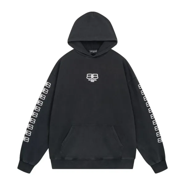 Balenciaga x Adidas Hoodie Black - 14