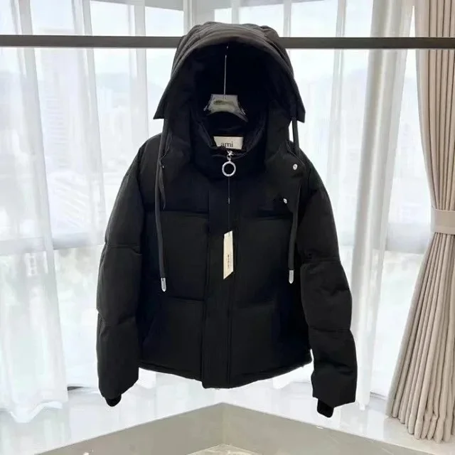 AMI Paris Down Jackets Puffer Jacket with Detachable Hood product detail image 5