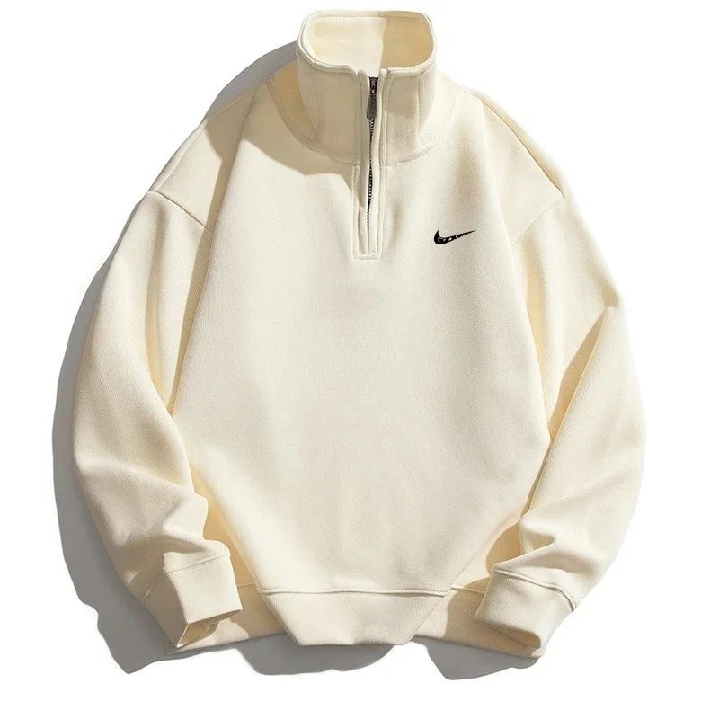 Nike Half-Zip Pullover White Sweatshirt Hoodie - 9