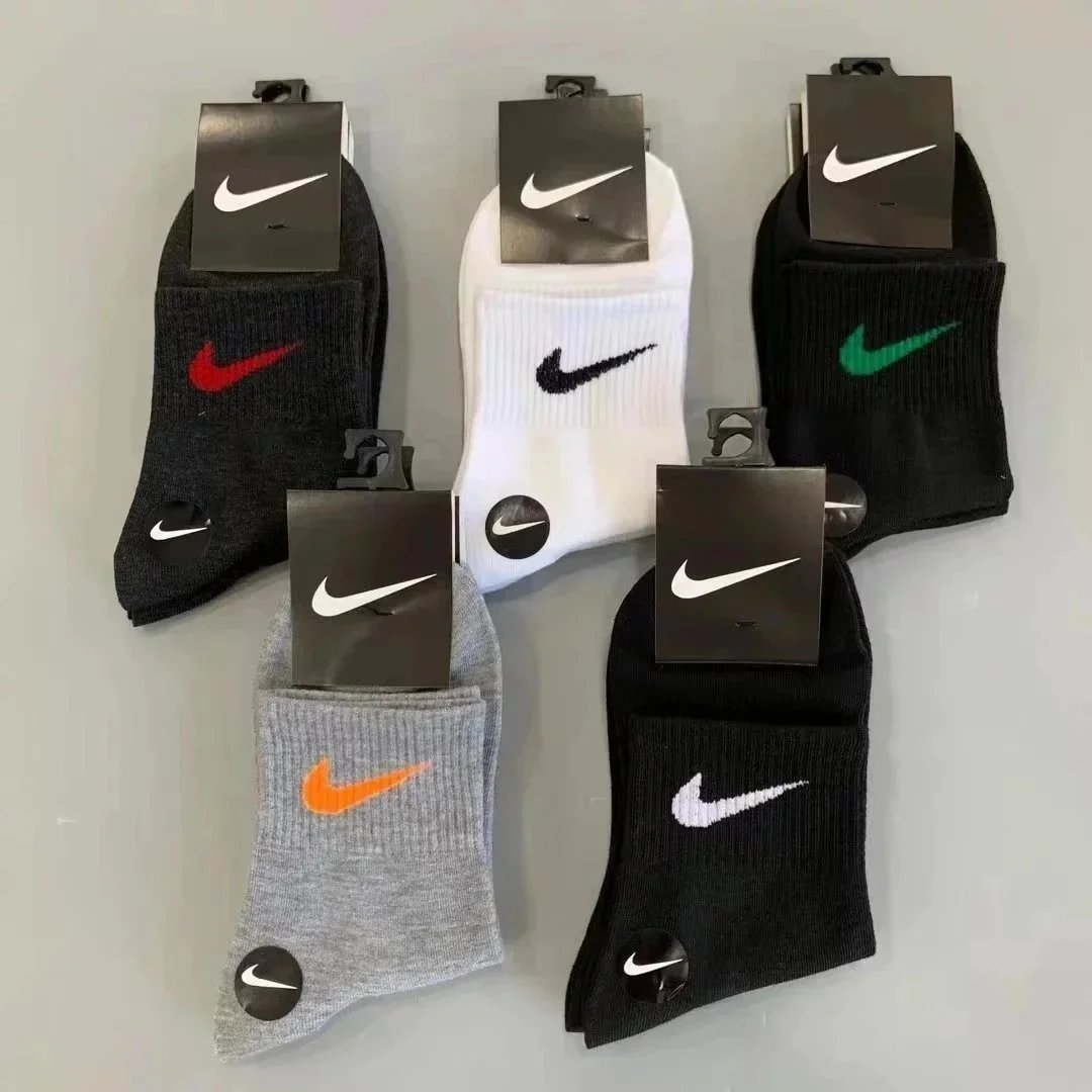Nike Sport Socks Assorted Pack Black White Gray Socks - 27
