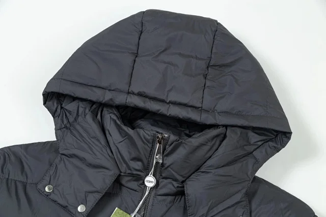 Gucci Down Jackets Hooded quilted jacket with logo detailing product detail image 5