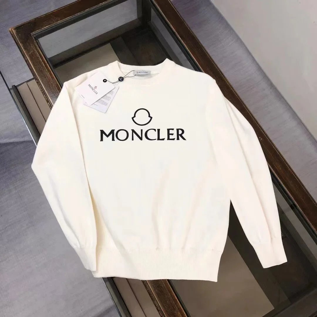 Moncler Knitwear Turtleneck logo-patch knit sweater — 0515038ML