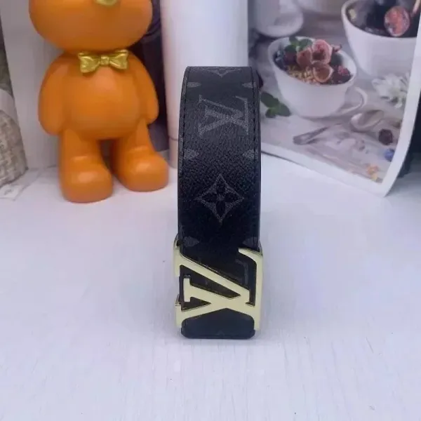 Louis Vuitton Monogram Reversible Belt Black/Gold Leather Belt - 1